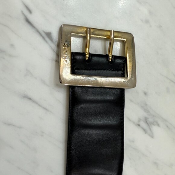 Celine Belt Black and Gold Size 85 - Picture 15 of 16